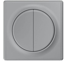 Florence Выключатель двухклавишный, серый OneKeyElectro