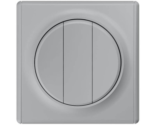 Florence Выключатель трехклавишный, серый OneKeyElectro