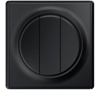 Florence Выключатель трехклавишный, черный OneKeyElectro