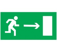 Знак безопасности "''Направление к эвакуационному выходу направо'' 150х300мм EKF PROxima