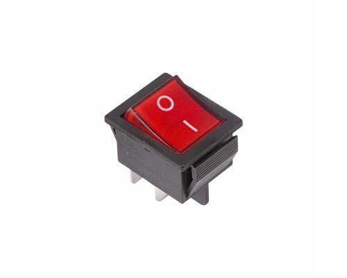Кнопка-выключатель клавишный 250V 16А (4с) ON-OFF красный с подсветкой REXANT