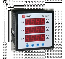 EKF Вольтметр VD-723 цифровой на панель 72х72 трехфазный PROxima