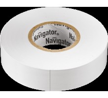 Изолента ПВХ белая 19мм 20м Navigator NIT-A19-20/WH 71109