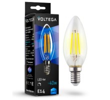 Лампа LED свеча(C37) Е14  5Вт 4000К DIM филамент VOLTEGA