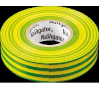 Изолента ПВХ желто-зеленая 19мм 20м NIT-A19-20/YG Navigator