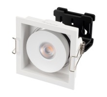 Светильник LED встр. CL-SIMPLE, 1х9W, 3000К, белый 80х80 Arlight