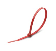 Стяжка кабельная (хомут)  200х4 красный КВТ