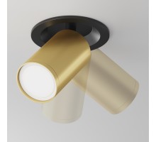 Светильник LED потол. Focus S, 1xGU10, черный/матовое золото, металл/аллюминий Maytoni