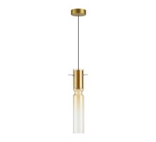 Светильник подвес. LED (люстра) SCROW, 5W, 3000K  золотой/прозрачный, стекло/металл Odeon Light
