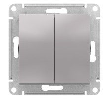 AtlasDesign алюминиевый Переключатель двухклавишный  сх.7+7  перекрестный