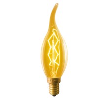 Лампа накаливания декоративная Vintage 60 вт E27 IL-V-CW35-60/GOLDEN/E14 ZW01 свеча на ветру Uniel