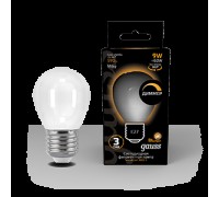 Лампа LED шар(G45) Е27  9Вт 3000К белый opal Gauss Black