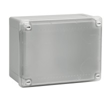 Коробка распред. 150х110х70мм с гладкими стенками, прозрачная. крышка IP56 DKC