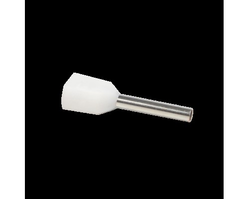 Наконечник-гильза НШВИ2  0,5-10 мм с изолир. фланцем белый (уп.50 шт) EKF