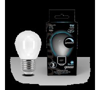 Лампа LED шар(G45) Е27  9Вт 4100К матовая диммир Gauss Black