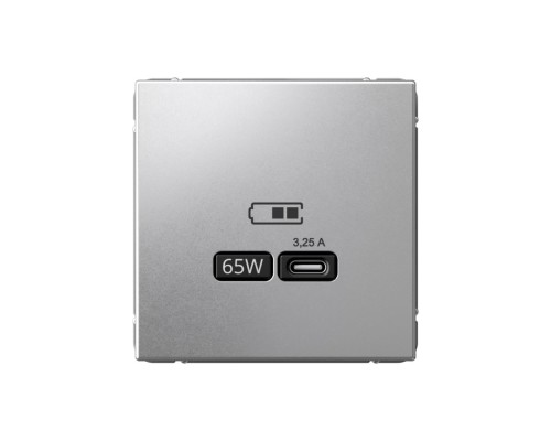 ArtGallery алюминий Розетка USB тип-С 65Вт высокоскор.заряд. QC, PD