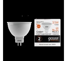 Лампа LED MR16 GU5.3  3,5Вт 2700K Gauss LED Elementary 13514