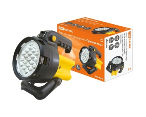 Фонарь-прожектор LED аккумуляторный 19 светодиодов 60 лм/Вт TDM SQ0350-0022