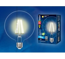 Лампа LED шар(G125) Е27 10 Вт 3000К Sky прозрачный Uniel PLS02WH  10534