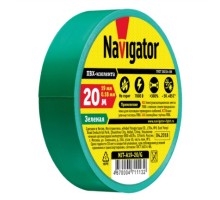 Изолента ПВХ зеленая 19мм 20м Navigator NIT-A19-20/G 	17360